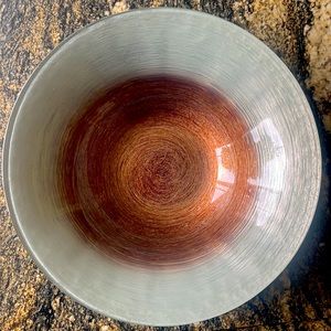 SALE!  Pier1 Decorative Blue and Brown Glass Bowl